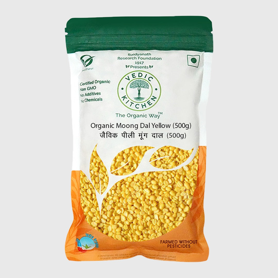 Organic Green Moong Dal (500g) - Easy Digesting, Protein-Packed Lentil